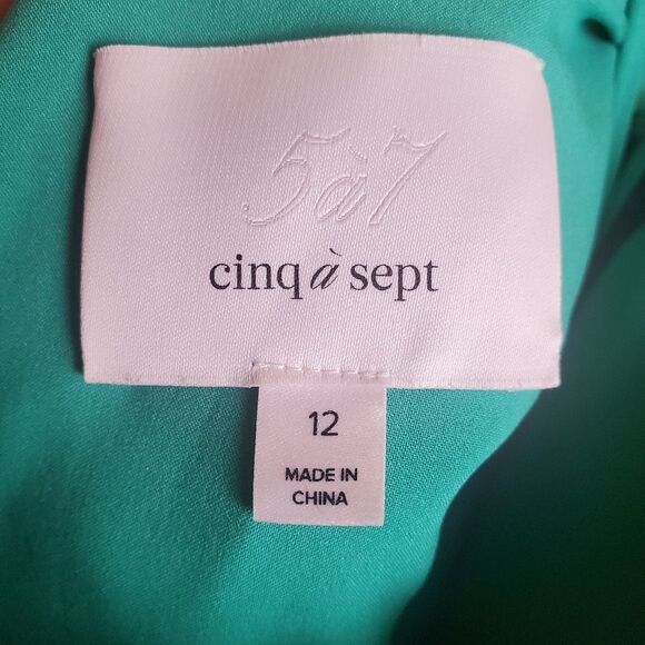 Cinq A Sept Colina Silk Cocktail Dress Size 12 - Picture 8 of 10